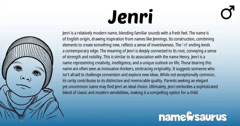 Infographic about Jenri name meaning, Jenri is a name from Other origin(s).