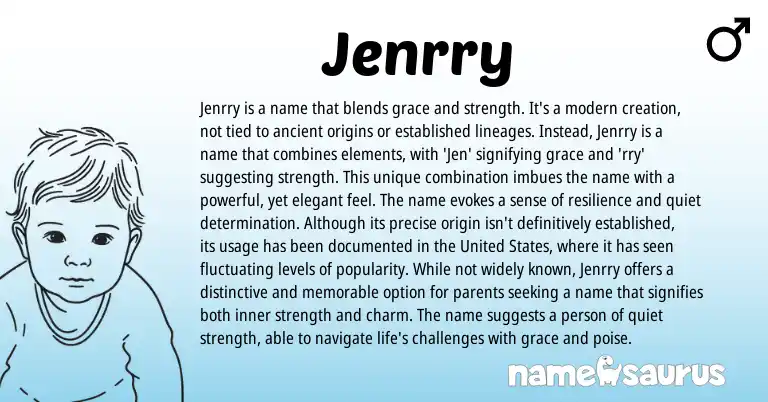 Infographic about Jenrry name meaning, Jenrry is a name from Other origin(s).