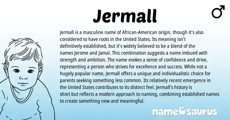 Infographic about Jermall name meaning, Jermall is a name from Other origin(s).