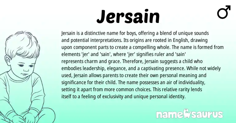 Infographic about Jersain name meaning, Jersain is a name from Other origin(s).