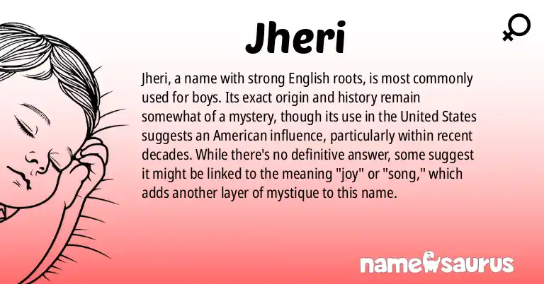 Infographic about Jheri name meaning, Jheri is a name from English (American) origin(s).