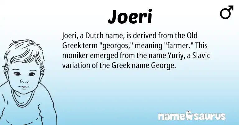 Infographic about Joeri name meaning, Joeri is a name from Slavic, Dutch, Old Greek, Greek origin(s).