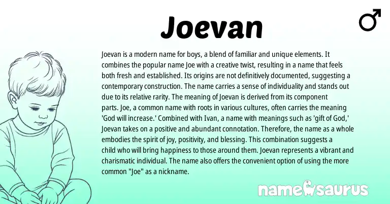 Infographic about Joevan name meaning, Joevan is a name from Other origin(s).