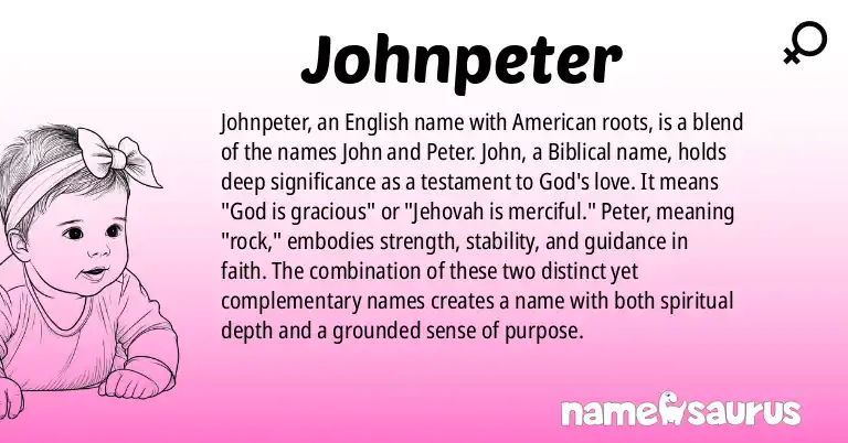 Infographic about Johnpeter name meaning, Johnpeter is a name from English (American) origin(s).