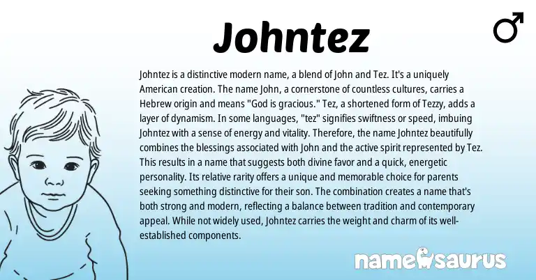Infographic about Johntez name meaning, Johntez is a name from Other origin(s).