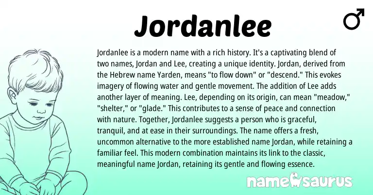 Infographic about Jordanlee name meaning, Jordanlee is a name from Other origin(s).