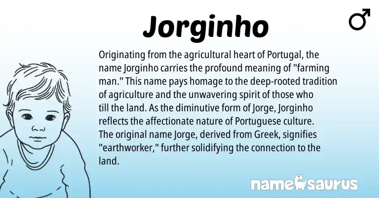 Infographic about Jorginho name meaning, Jorginho is a name from Greek, Portugal, Portuguese origin(s).