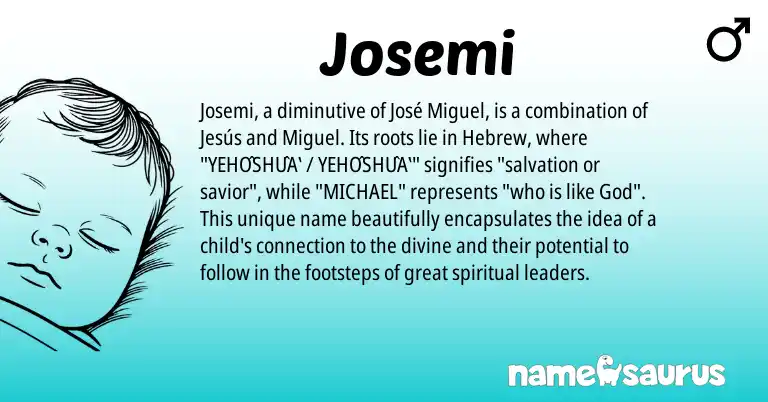 Infographic about Josemi name meaning, Josemi is a name from Hebrew origin(s).
