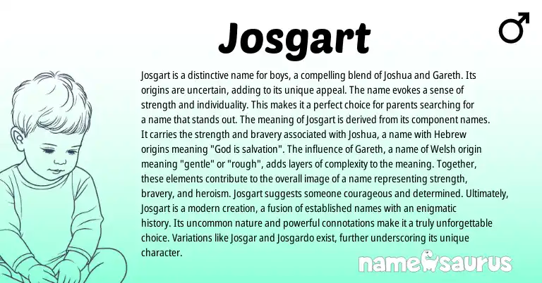 Infographic about Josgart name meaning, Josgart is a name from Other origin(s).
