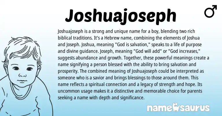 Infographic about Joshuajoseph name meaning, Joshuajoseph is a name from Other origin(s).