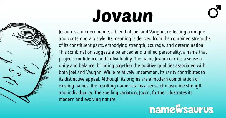 Infographic about Jovaun name meaning, Jovaun is a name from Other origin(s).