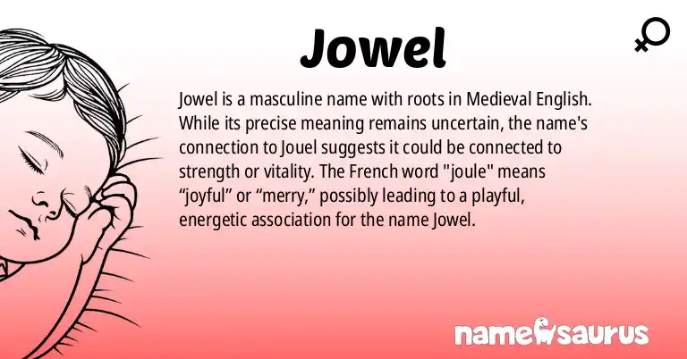 Infographic about Jowel name meaning, Jowel is a name from Medieval English origin(s).