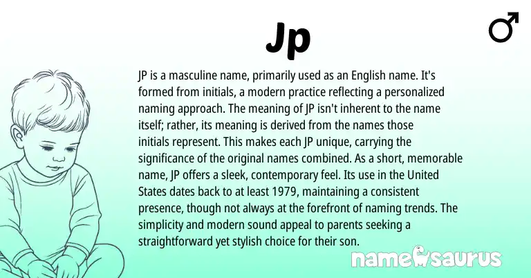 Infographic about Jp name meaning, Jp is a name from Other origin(s).