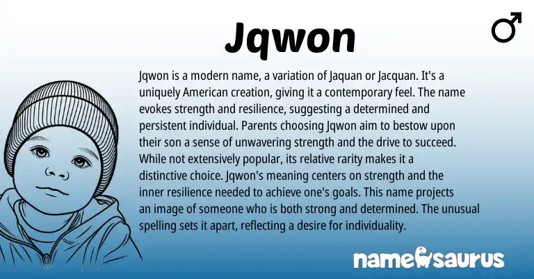 Infographic about Jqwon name meaning, Jqwon is a name from Other origin(s).