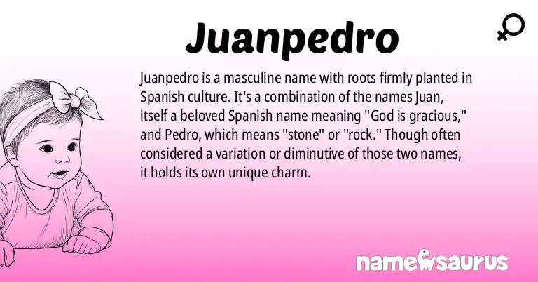 Infographic about Juanpedro name meaning, Juanpedro is a name from Spanish origin(s).