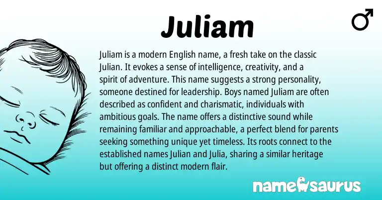 Infographic about Juliam name meaning, Juliam is a name from Other origin(s).