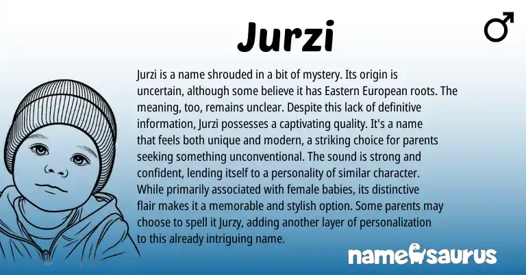 Infographic about Jurzi name meaning, Jurzi is a name from Other origin(s).