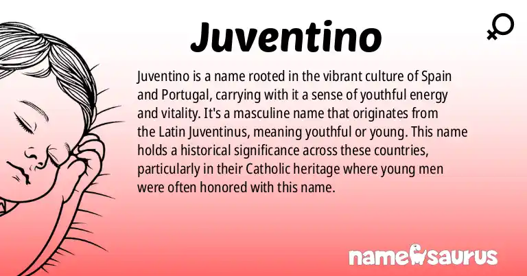 Infographic about Juventino name meaning, Juventino is a name from Spanish, Portuguese (Brazilian) origin(s).