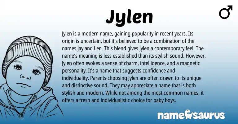 Infographic about Jylen name meaning, Jylen is a name from Other origin(s).