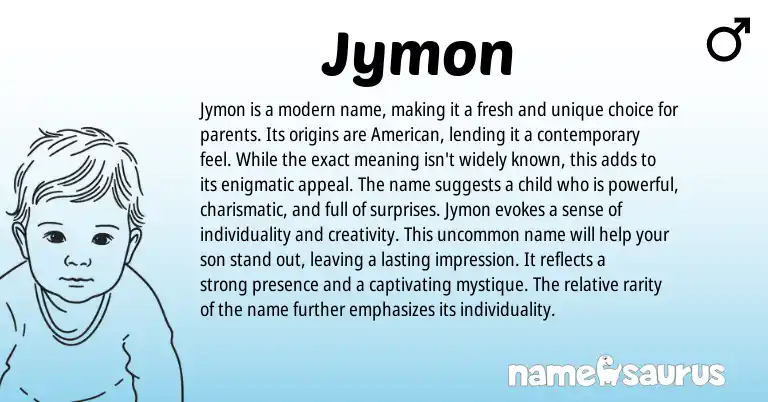 Infographic about Jymon name meaning, Jymon is a name from Other origin(s).