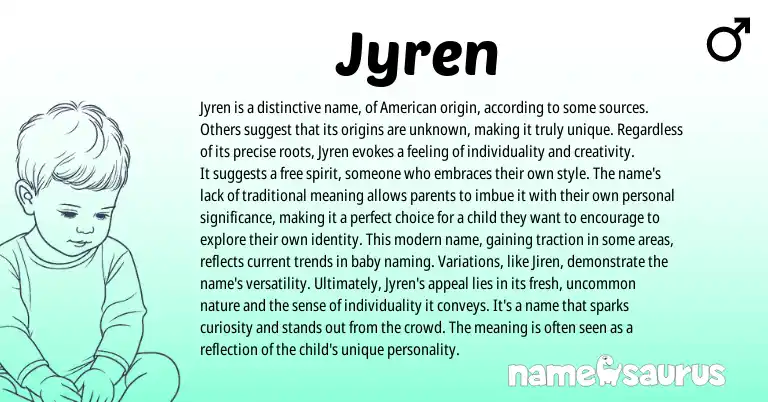 Infographic about Jyren name meaning, Jyren is a name from Other origin(s).