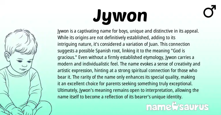Infographic about Jywon name meaning, Jywon is a name from Other origin(s).