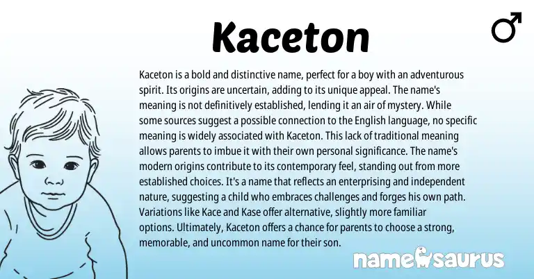 Infographic about Kaceton name meaning, Kaceton is a name from Other origin(s).