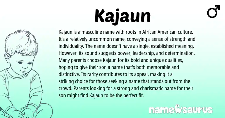 Infographic about Kajaun name meaning, Kajaun is a name from Other origin(s).