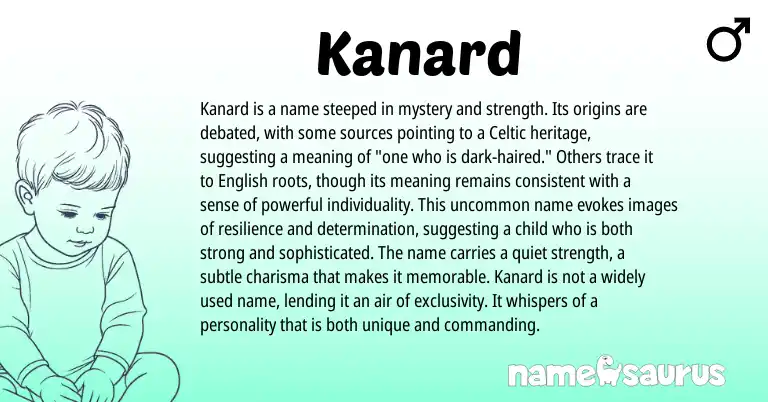 Infographic about Kanard name meaning, Kanard is a name from Celtic origin(s).