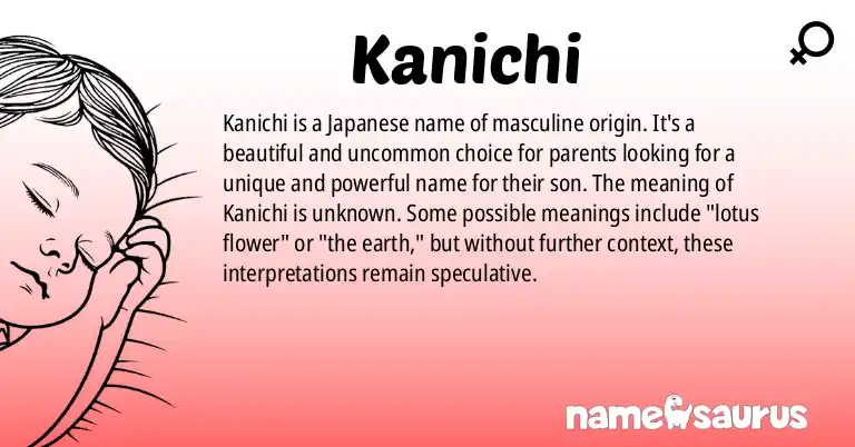 Infographic about Kanichi name meaning, Kanichi is a name from Japanese origin(s).