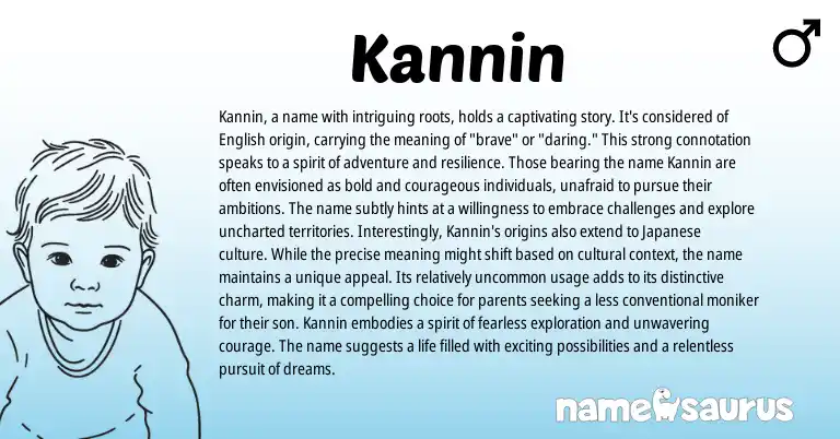 Infographic about Kannin name meaning, Kannin is a name from English origin(s).