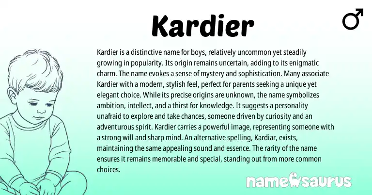 Infographic about Kardier name meaning, Kardier is a name from Other origin(s).