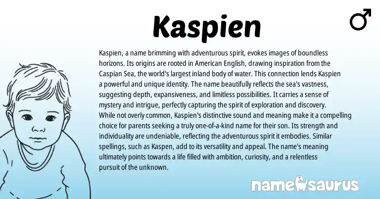 Infographic about Kaspien name meaning, Kaspien is a name from Other origin(s).