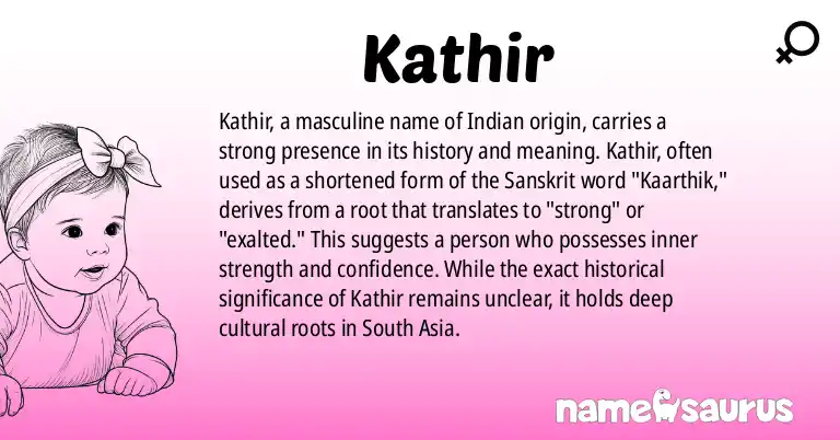 Infographic about Kathir name meaning, Kathir is a name from N/A origin(s).