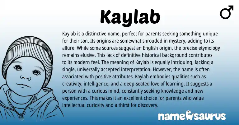 Infographic about Kaylab name meaning, Kaylab is a name from Other origin(s).