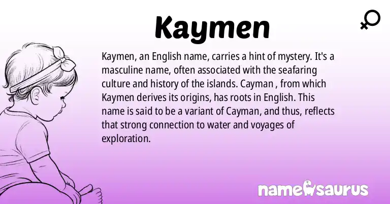 Infographic about Kaymen name meaning, Kaymen is a name from English origin(s).