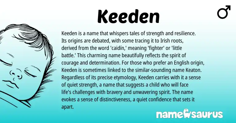 Infographic about Keeden name meaning, Keeden is a name from Irish origin(s).