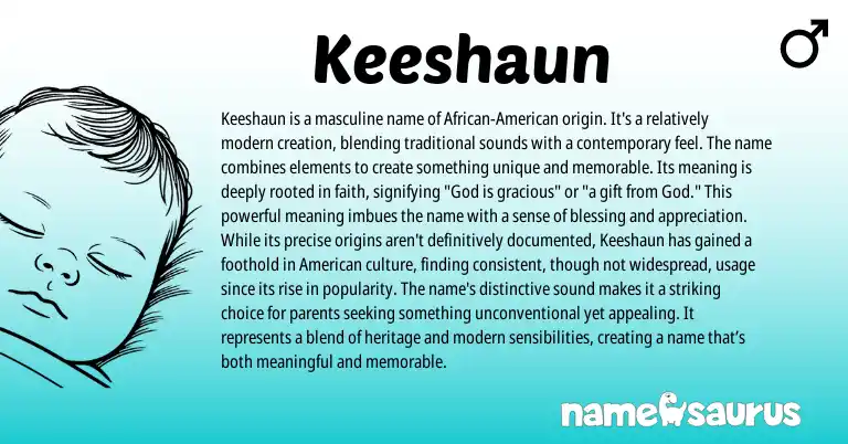 Infographic about Keeshaun name meaning, Keeshaun is a name from Other origin(s).