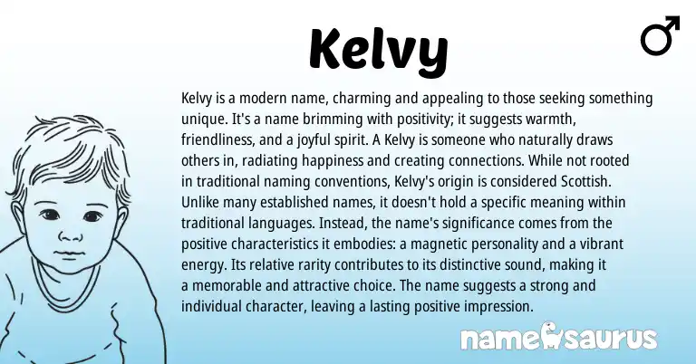Infographic about Kelvy name meaning, Kelvy is a name from Other origin(s).