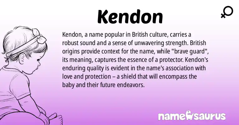 Infographic about Kendon name meaning, Kendon is a name from British origin(s).