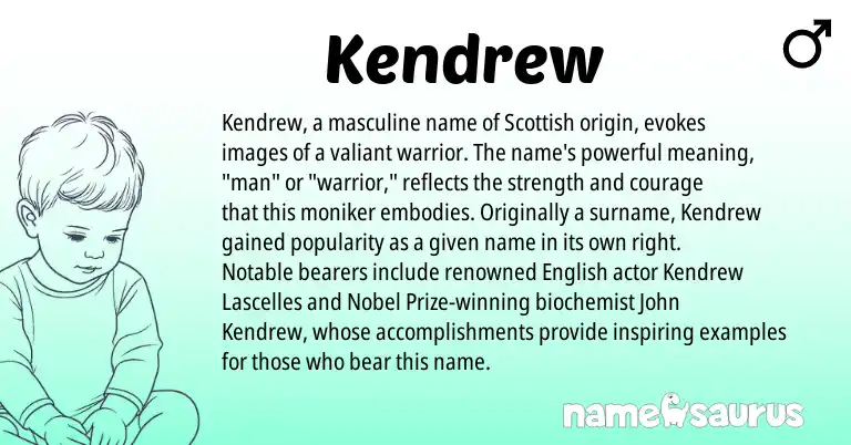 Infographic about Kendrew name meaning, Kendrew is a name from English, Scottish origin(s).
