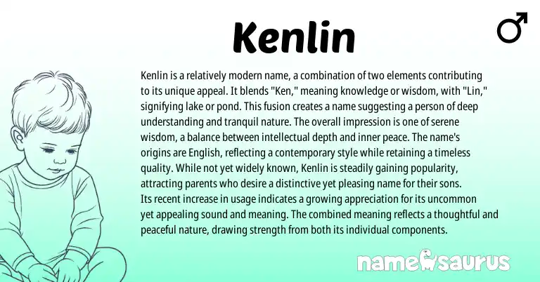 Infographic about Kenlin name meaning, Kenlin is a name from Other origin(s).