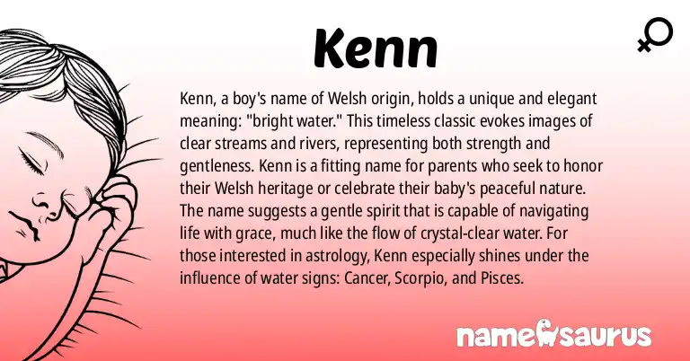 Infographic about Kenn name meaning, Kenn is a name from Welsh origin(s).