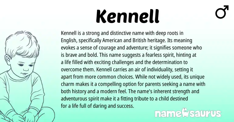 Infographic about Kennell name meaning, Kennell is a name from English origin(s).