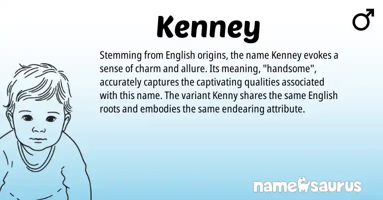Infographic about Kenney name meaning, Kenney is a name from English origin(s).
