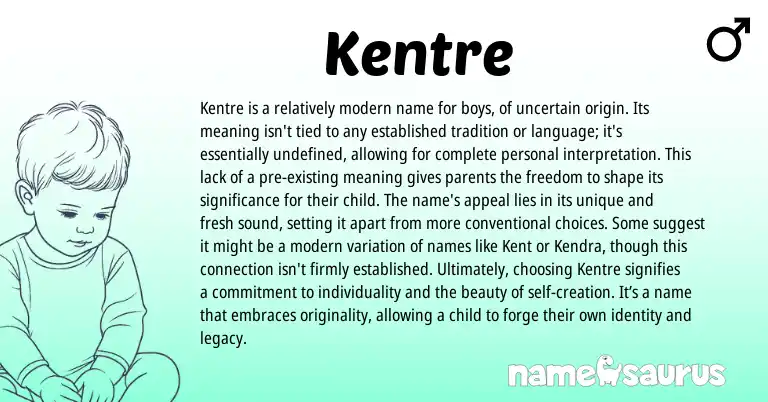 Infographic about Kentre name meaning, Kentre is a name from Other origin(s).