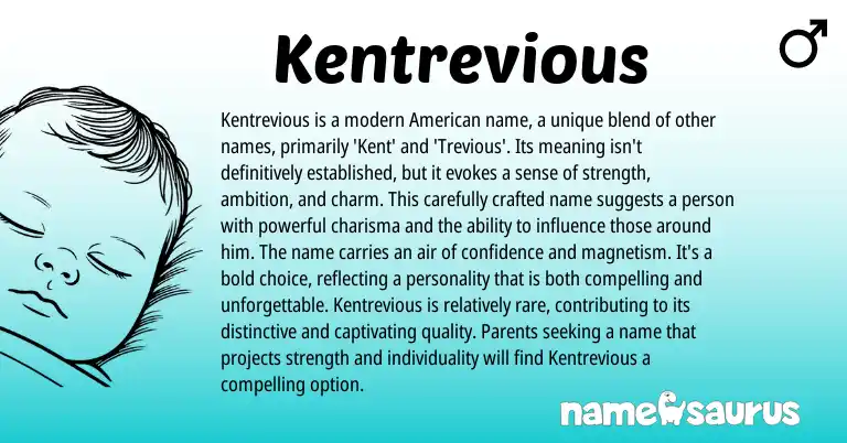 Infographic about Kentrevious name meaning, Kentrevious is a name from American origin(s).