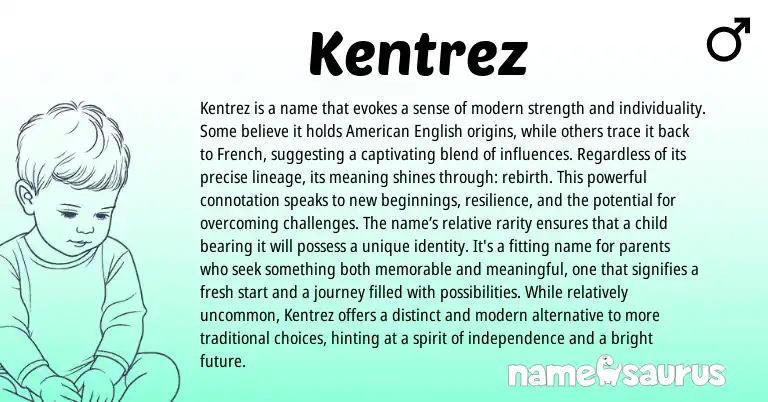 Infographic about Kentrez name meaning, Kentrez is a name from French origin(s).