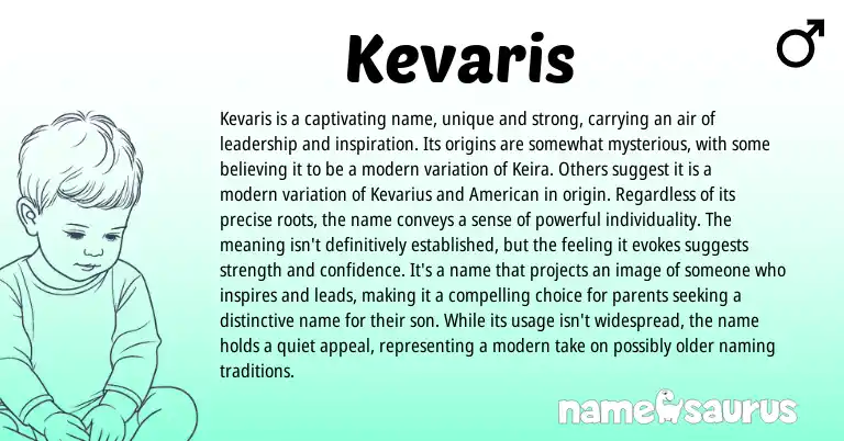 Infographic about Kevaris name meaning, Kevaris is a name from Other origin(s).