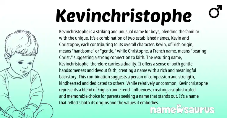 Infographic about Kevinchristophe name meaning, Kevinchristophe is a name from Other origin(s).